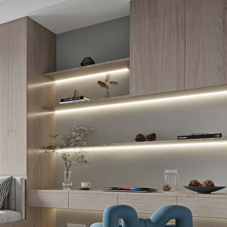 RLL 183-M3020 Cupboard 2D Profile Lighting – Premium Aluminium LED Profile for Wardrobes and Cabinet Illumination