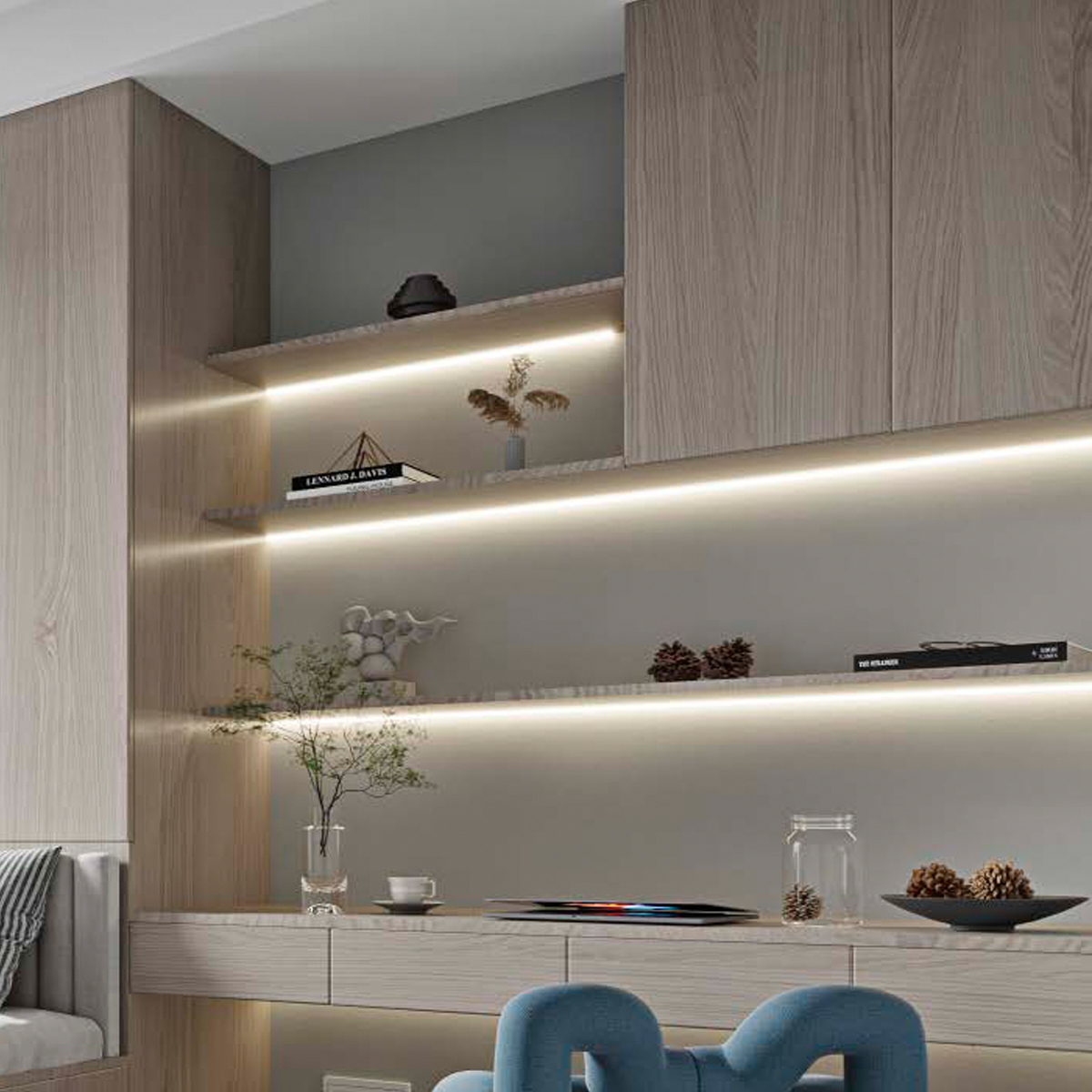 RLL 183-M3020 Cupboard 2D Profile Lighting – Premium Aluminium LED Profile for Wardrobes and Cabinet Illumination