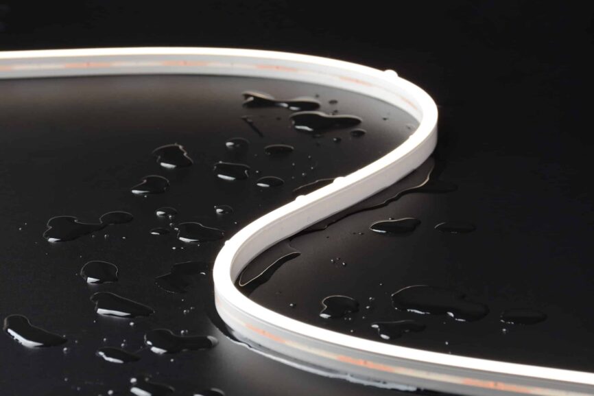 Neon Flex Side Bend RLLNFSB0408 LED strip installed in modern interior.