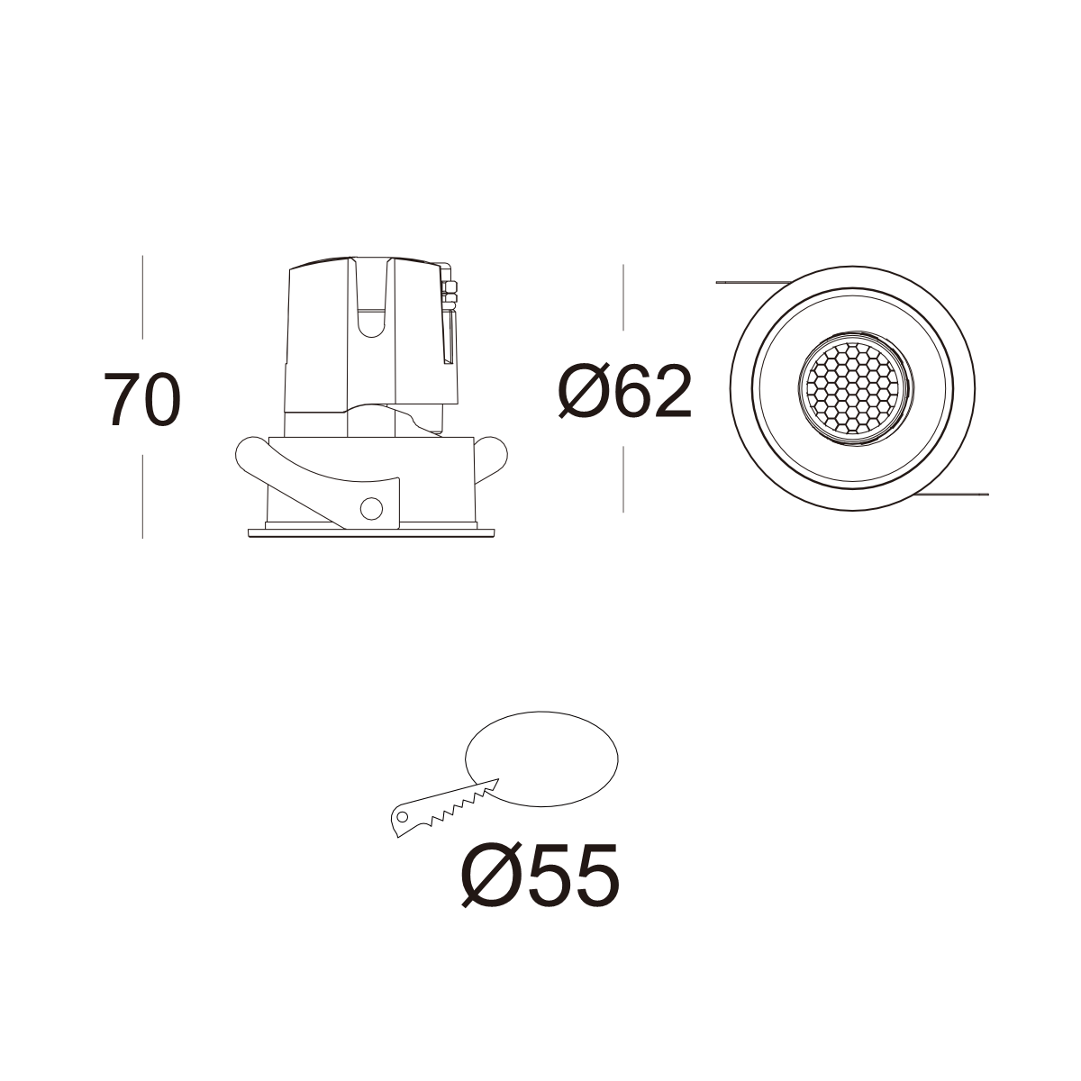 IP65 Recessed Fixed Spotlight: FS1203-06 - Image 3