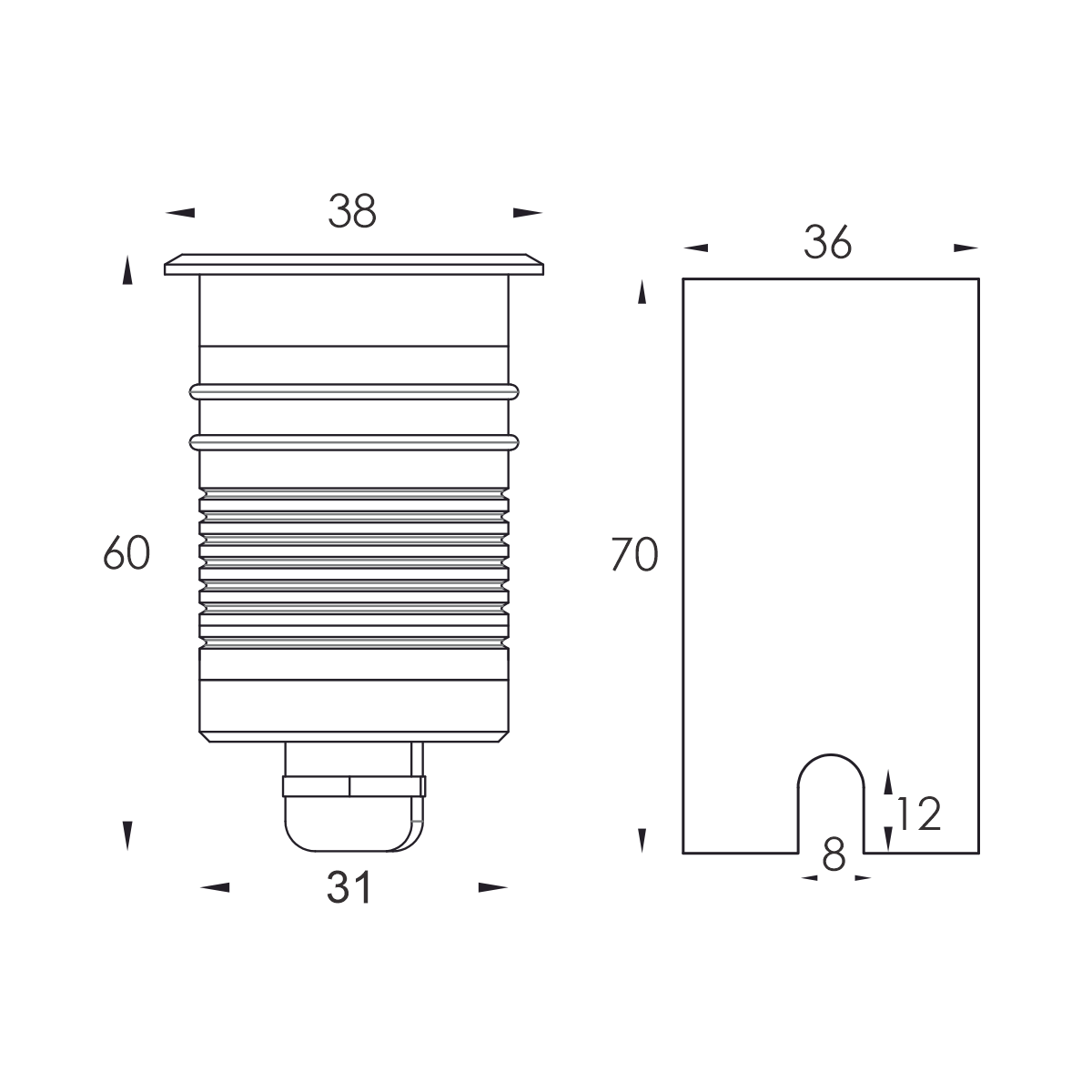 Recessed Pool Light: EST-UW380101B - Image 3