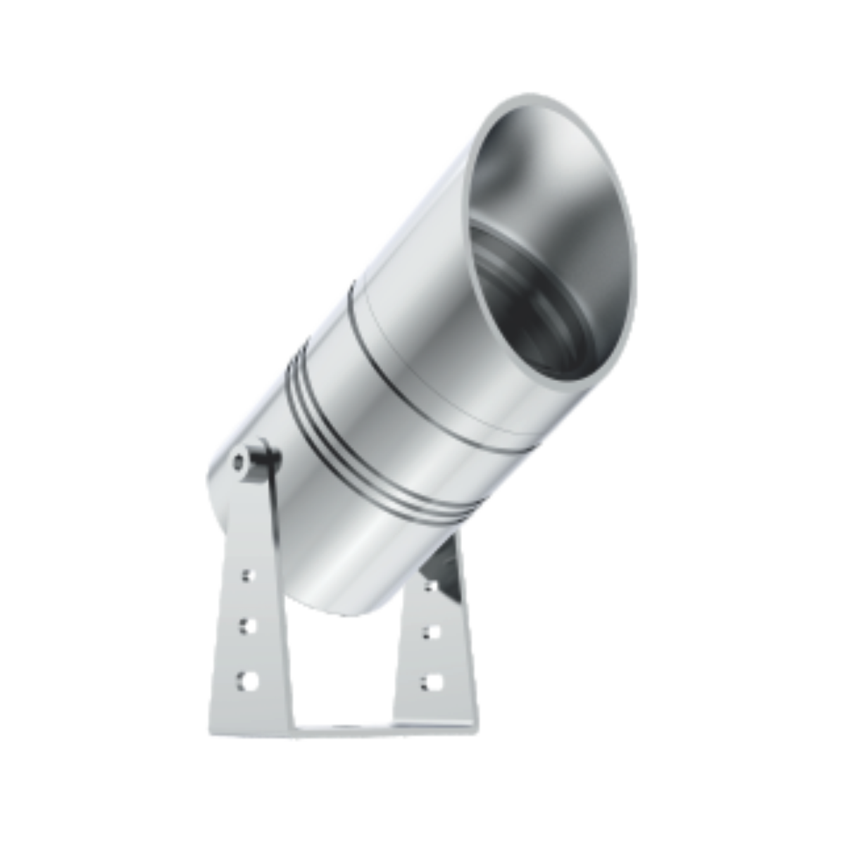 Close-up of the EST-UWSD540103 Outdoor Surface Mounted LED Spot Light installed on a modern building facade.​