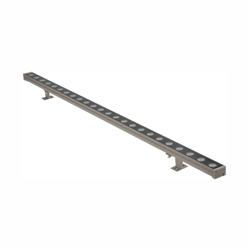 Wall Washer - EST-XQ-3623 in matte white illuminating a textured feature wall