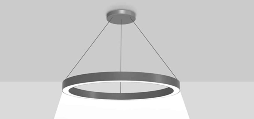 ART-DL-02 round profile LED lighting in an interior space.
