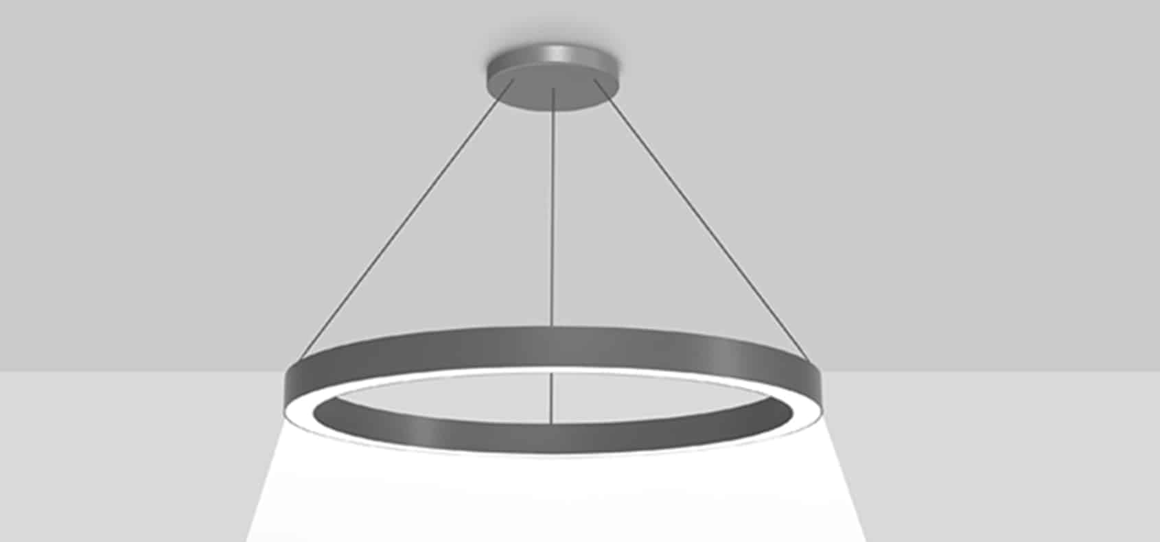 ART-DL-02 round profile LED lighting in an interior space.