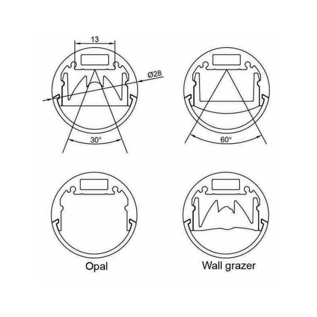Lensed Profile Lighting RHEALP142 - Image 3