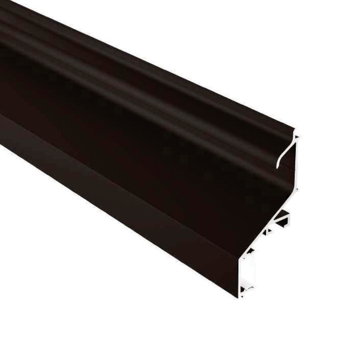 RHEALP236 Rain Water Drain Pipe with integrated LED lighting illuminating a modern building facade.