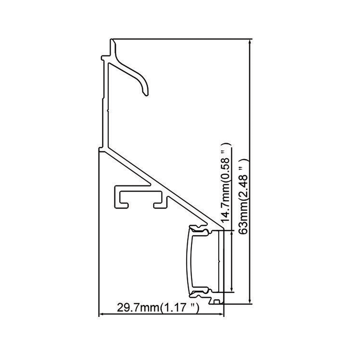 Rain Water Drain Pipe Profile Lighting RHEALP236 - Image 3