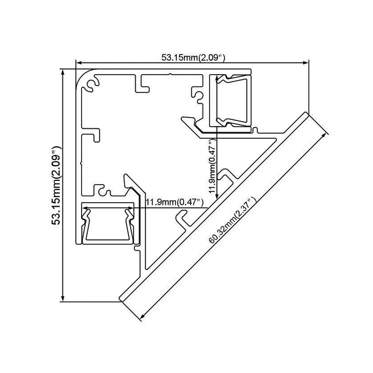 Ceiling Cornice Profile Lighting RHEALP251-AB - Image 3