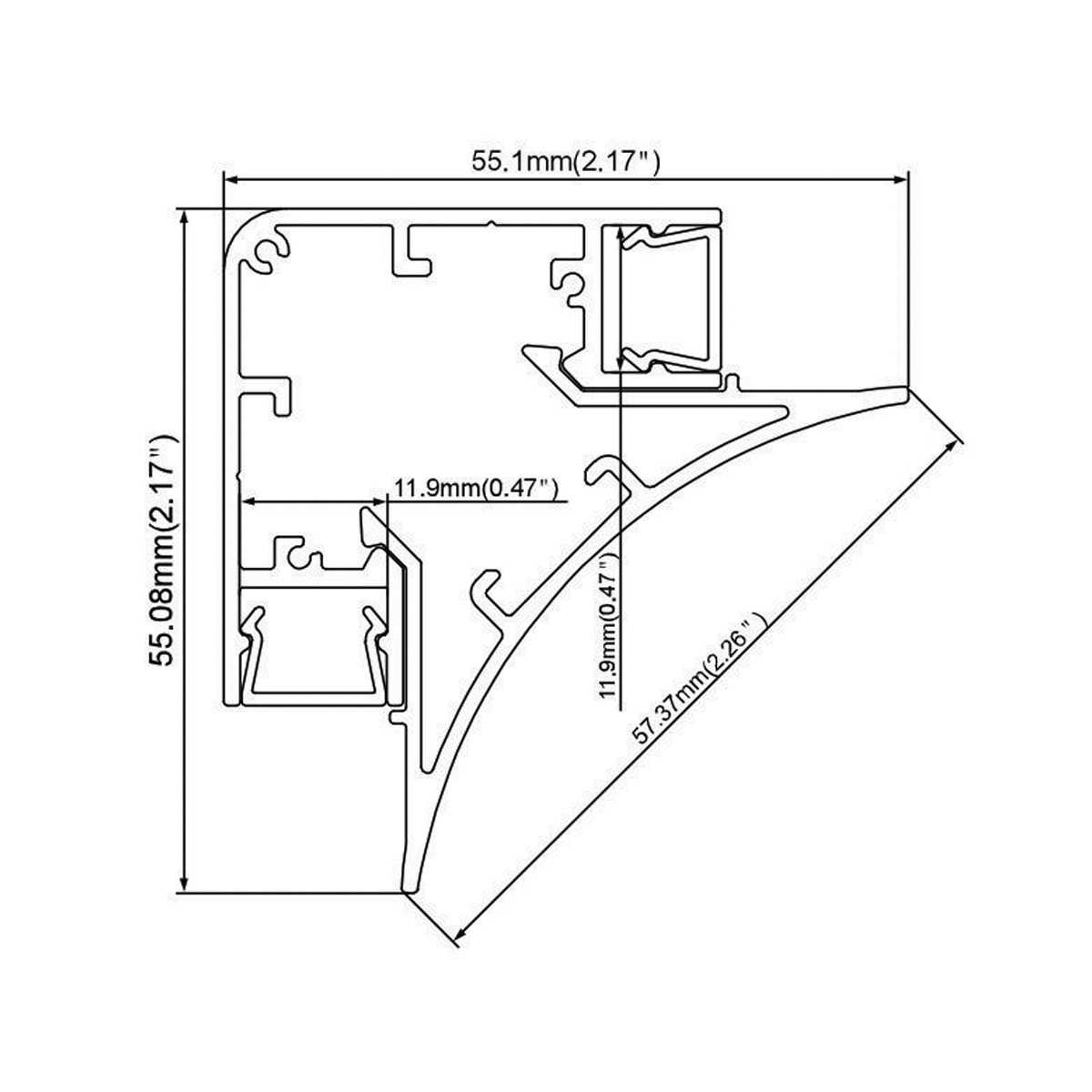 Ceiling Cornice Profile Lighting RHEALP251-AC - Image 3