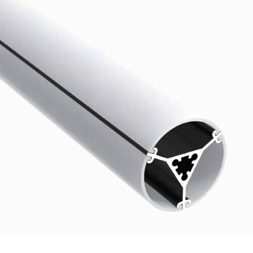 RHEAT36 Ceiling Suspended Profile Light – a sleek 36mm cylindrical aluminium LED fixture for modern interiors and a 36mm diameter aluminium LED profile designed for suspended lighting applications