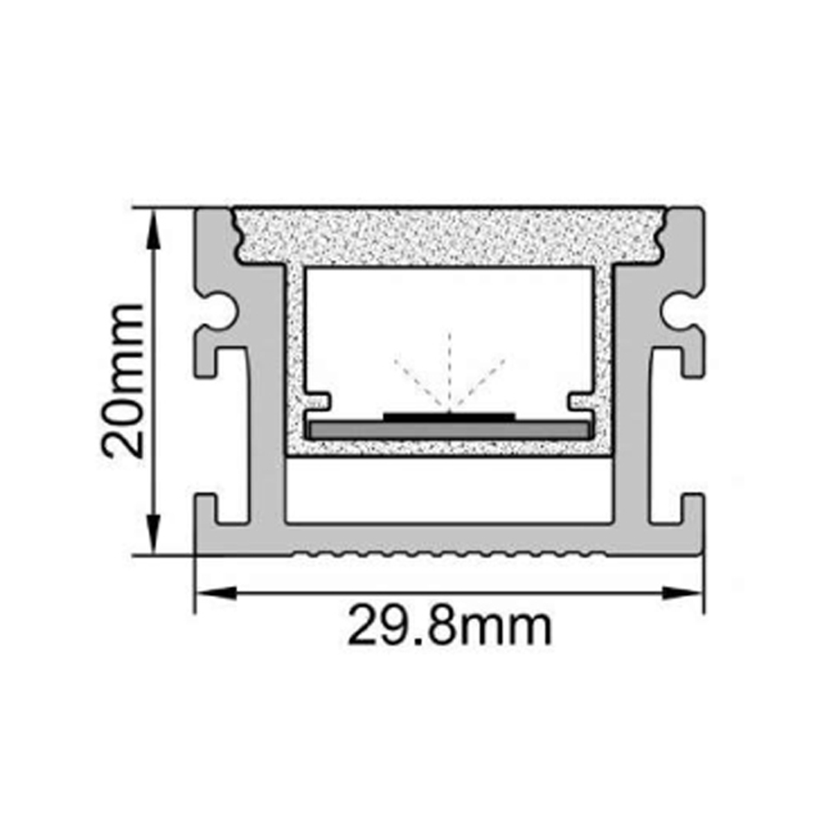 Floor embedded Profile Lighting RLL-233-UL3020 - Image 3