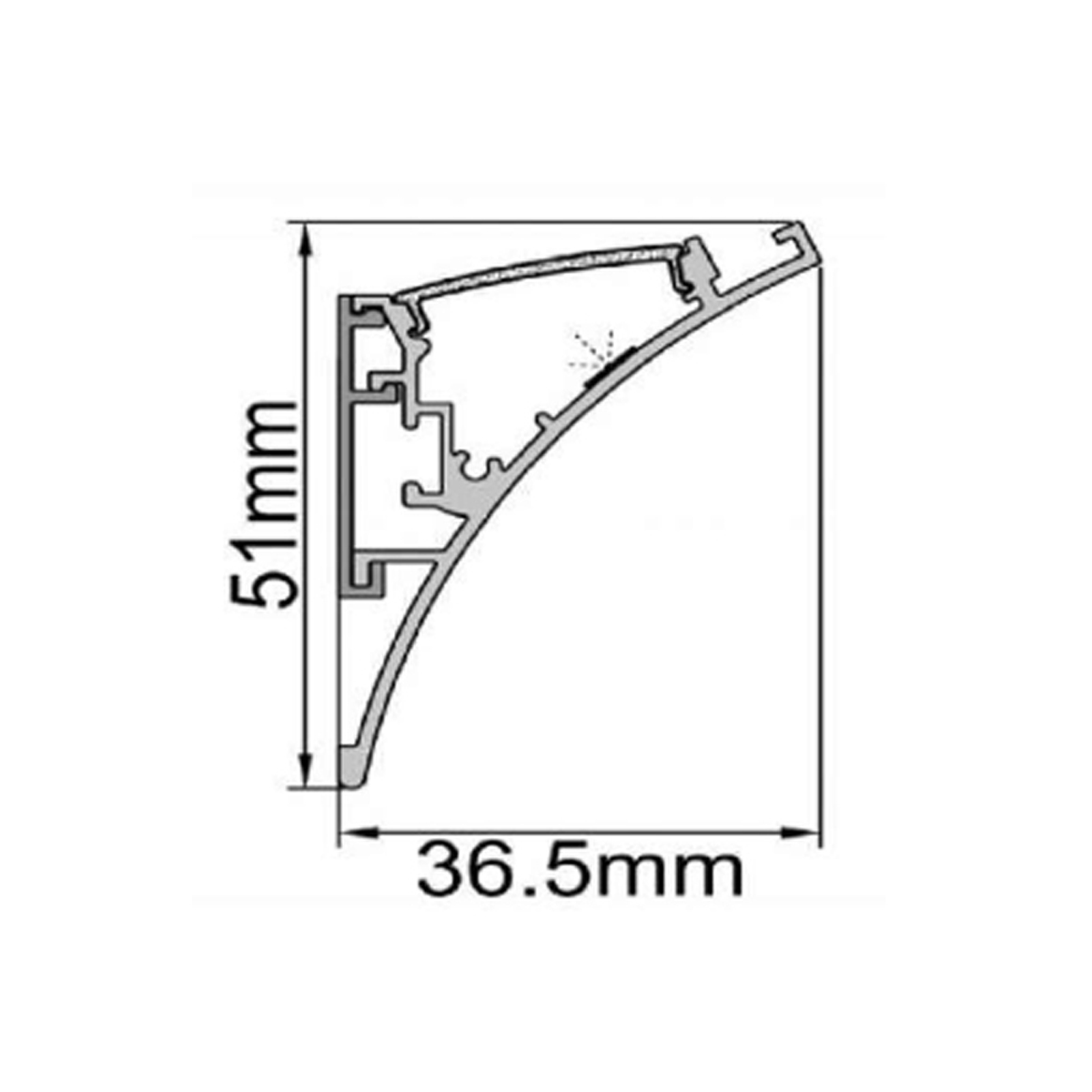 Ceiling Cornice Profile Lighting ? RLL-354-AP5136 - Image 3