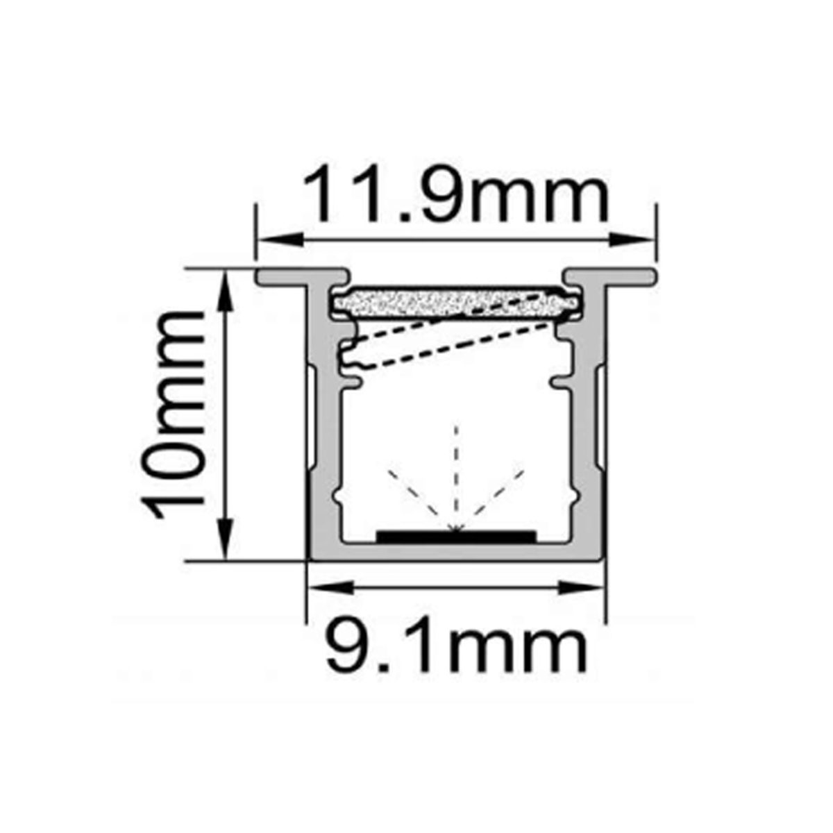 Embedded Furniture Lighting Profile RLL-631W-GC0910 - Image 3