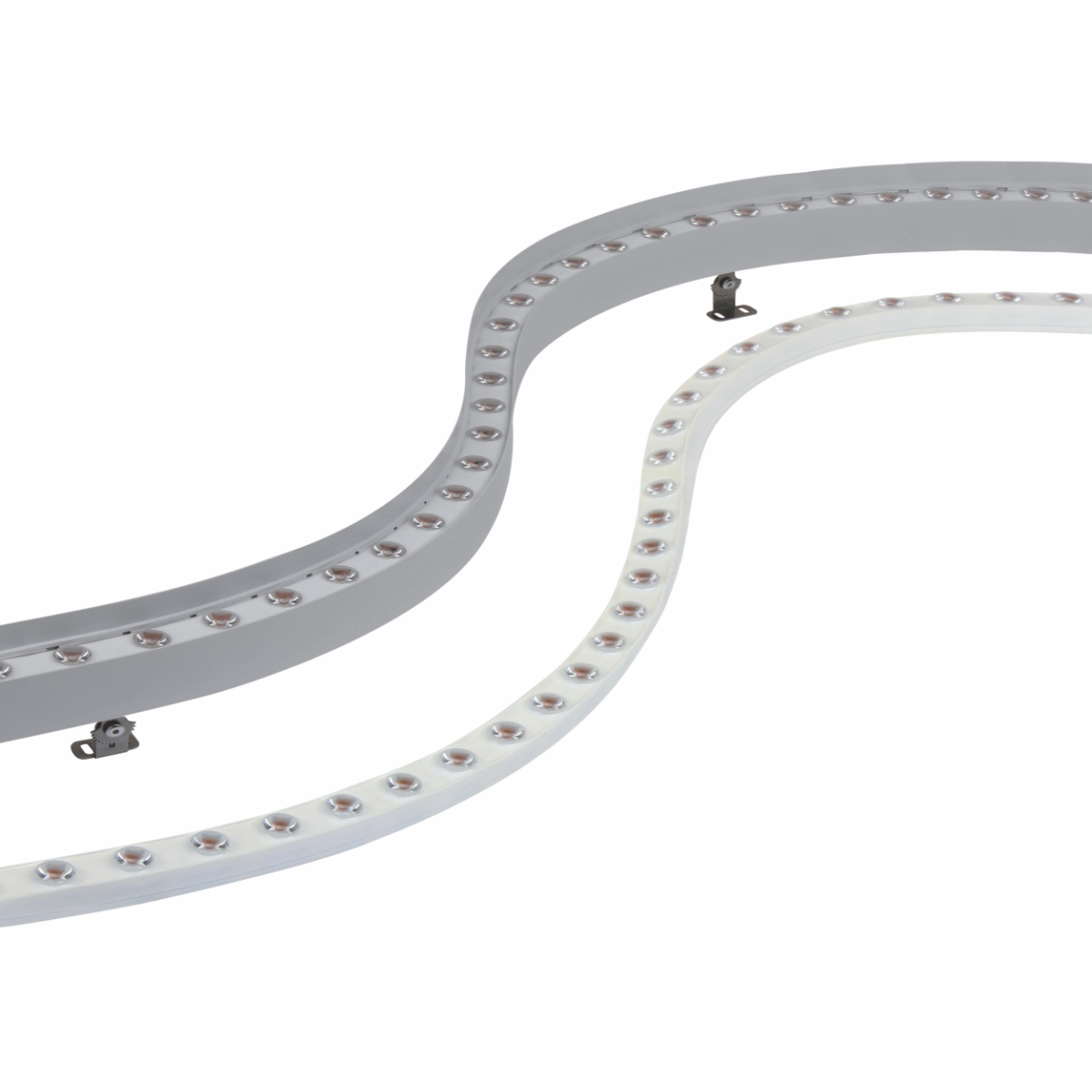 Flexi Wall Washer RLLFWW1222 3D illuminating a modern building facade with dynamic lighting effects.​