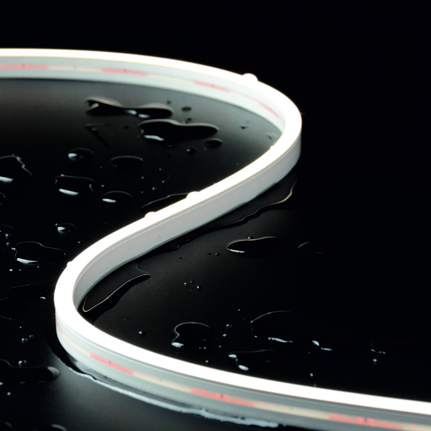 Side Bend Neon Flex Light (04×08) installed in a modern architectural interior