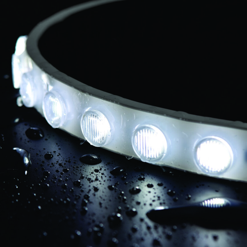 Flexi Wall Washer Neon Flex Light installed in a modern architectural facade