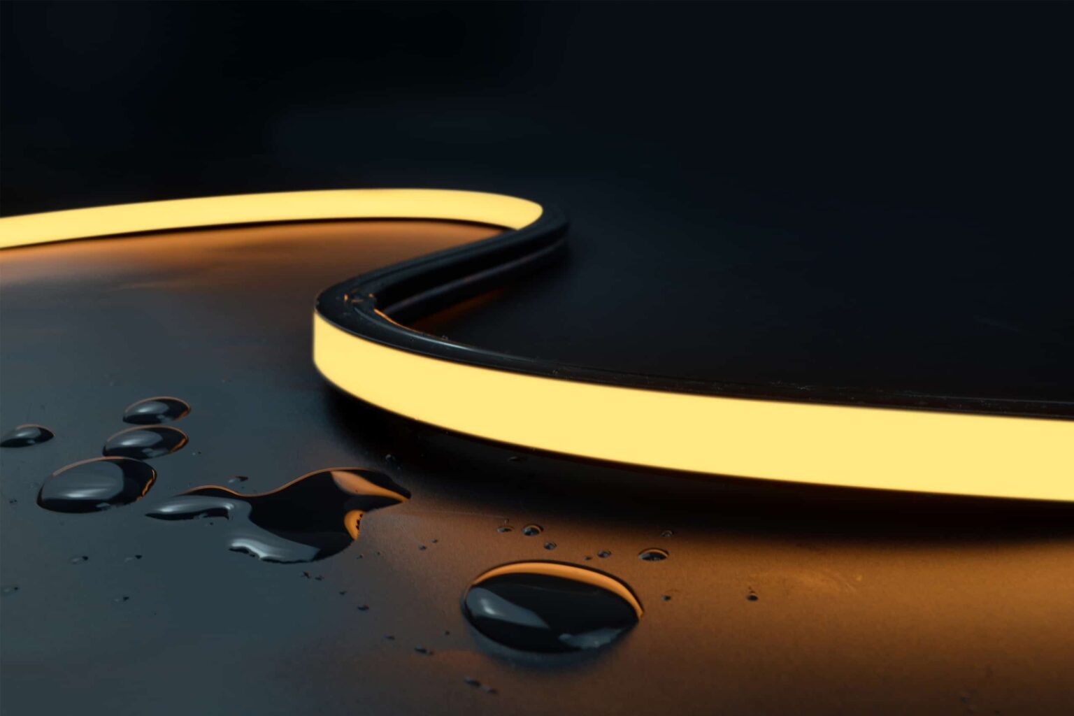 Neon Flex Top Bend RLLNFTB1615B 16×15mm IP68 LED neon flex in action