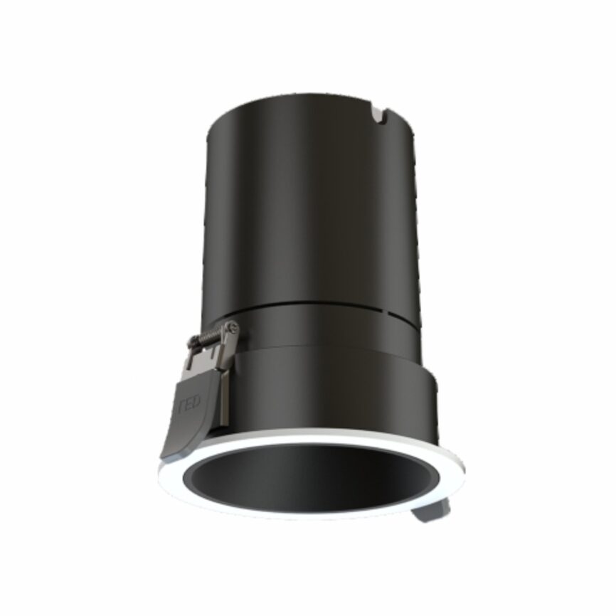 Indoor Down Light: EST-2.5EB-18 compact trimless recessed LED downlight illuminated ceiling