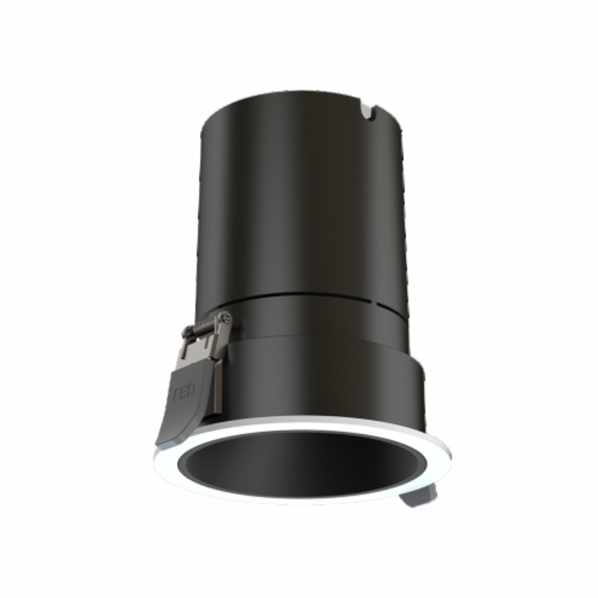 Indoor Down Light: EST-2.5EB-18 compact trimless recessed LED downlight illuminated ceiling