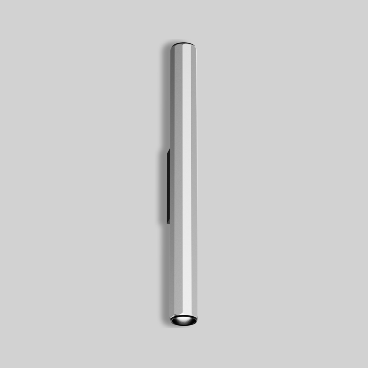 Indoor Up & Down Wall Light: FS1275-12 , cylindrical aluminum housing, dual beam architectural sconce.