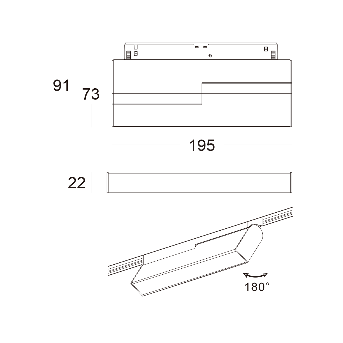 Magnetic Track Light: FS40005-2 - Image 3