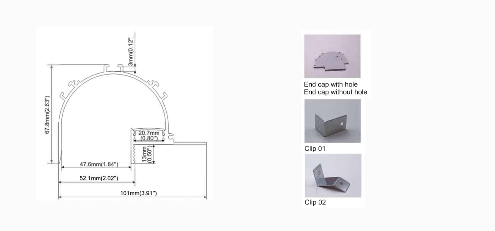 Cove & Curtain Glazing Profile: RHEALP078 - Image 2