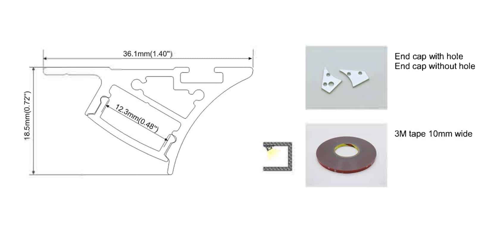 Cove & Curtain Glazing Profile: RHEALP099 - Image 2