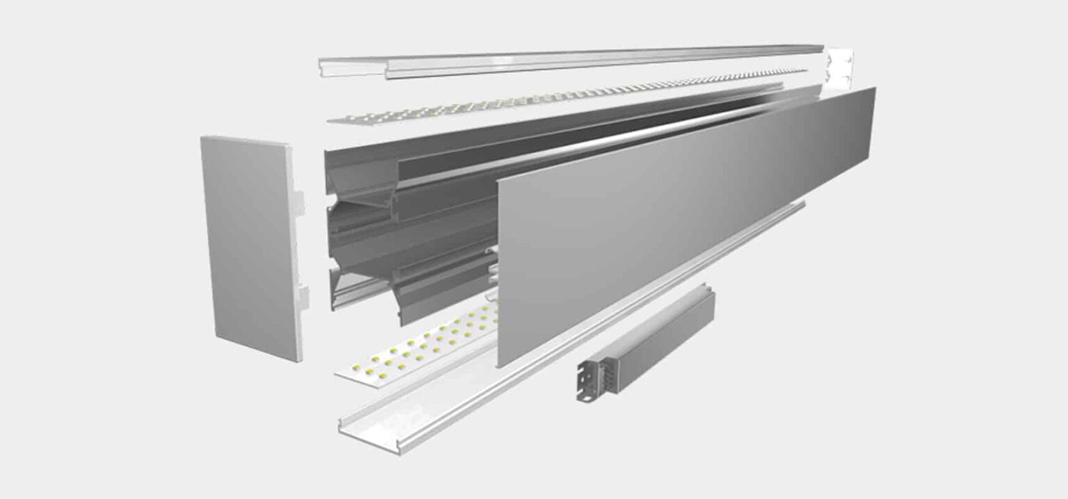 RHEALS5186S Smart Arc curved LED profile in luxury interior