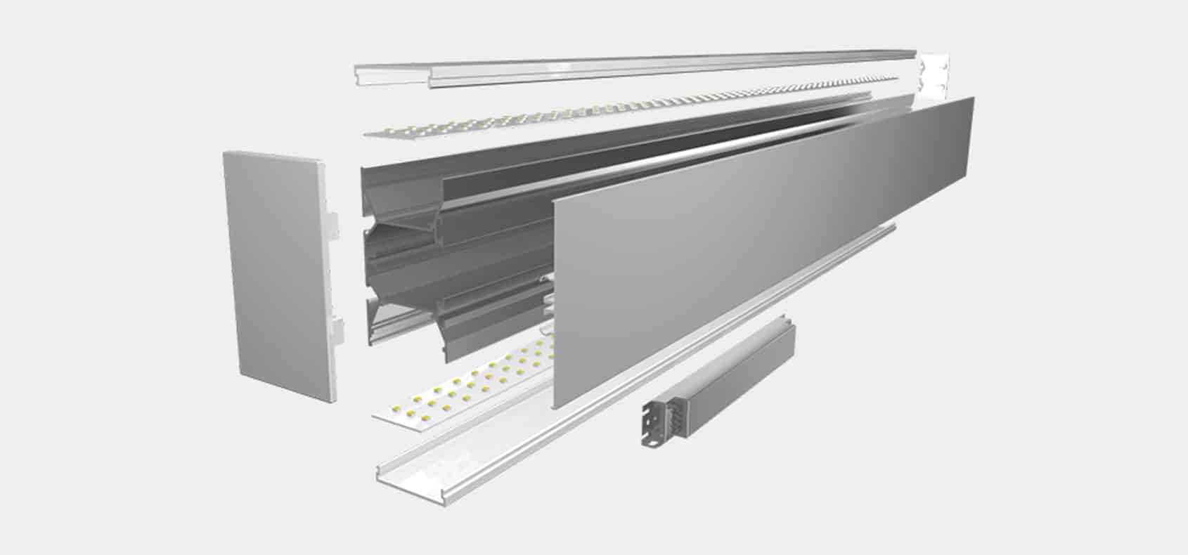 RHEALS5186S Smart Arc curved LED profile in luxury interior