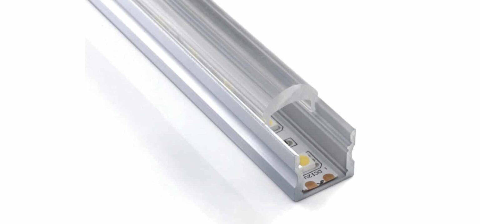 RHEALP004-RL slim aluminum LED profile with opal diffuser and anodised finish.