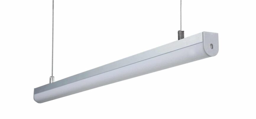 RHEALP027 aluminium LED profile extruded lighting track with opal diffuser.
