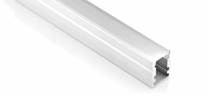 RHEALP035 floor LED profile channel installed flush.