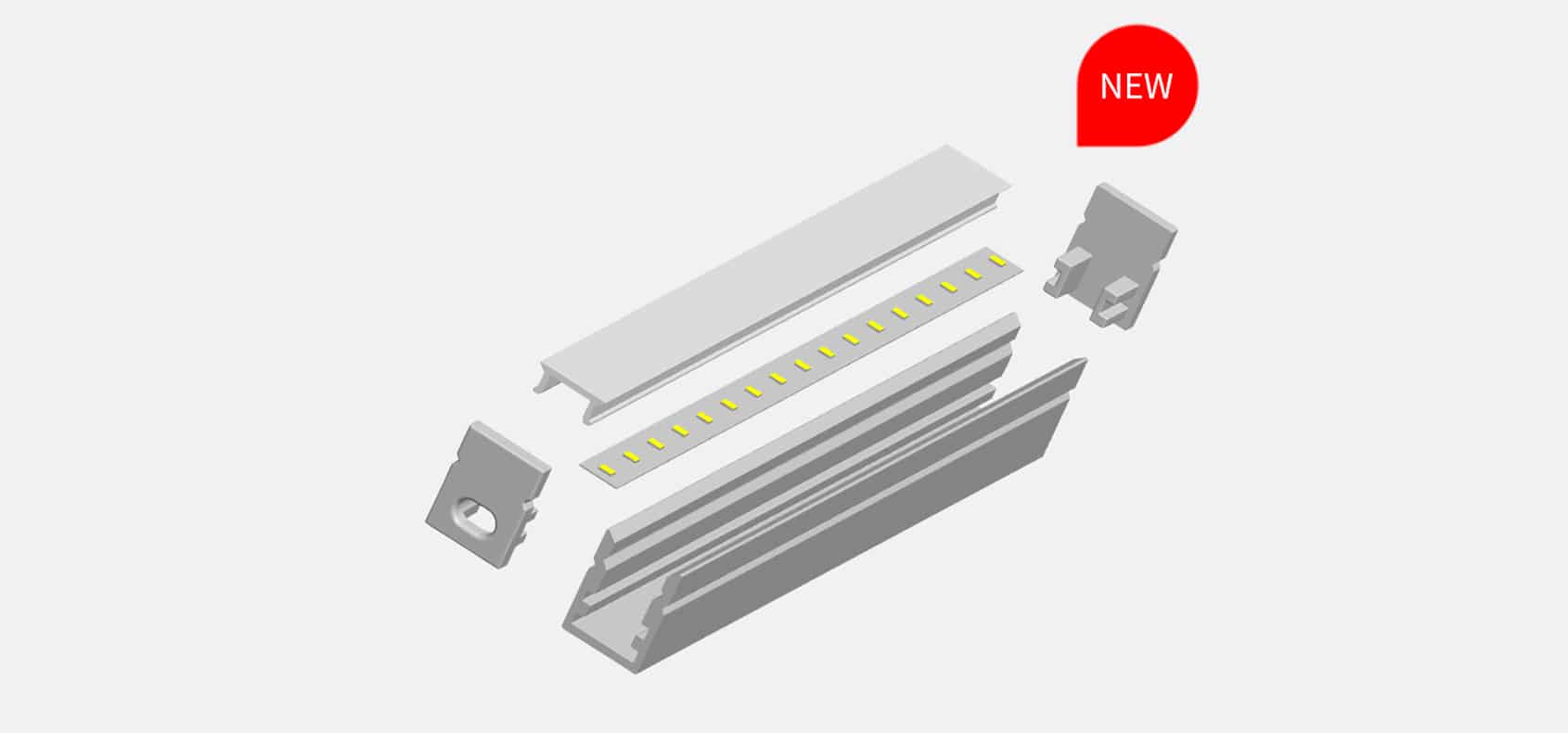 Profile Light RHEALP1013 architectural linear LED extrusion in installed interior setting.