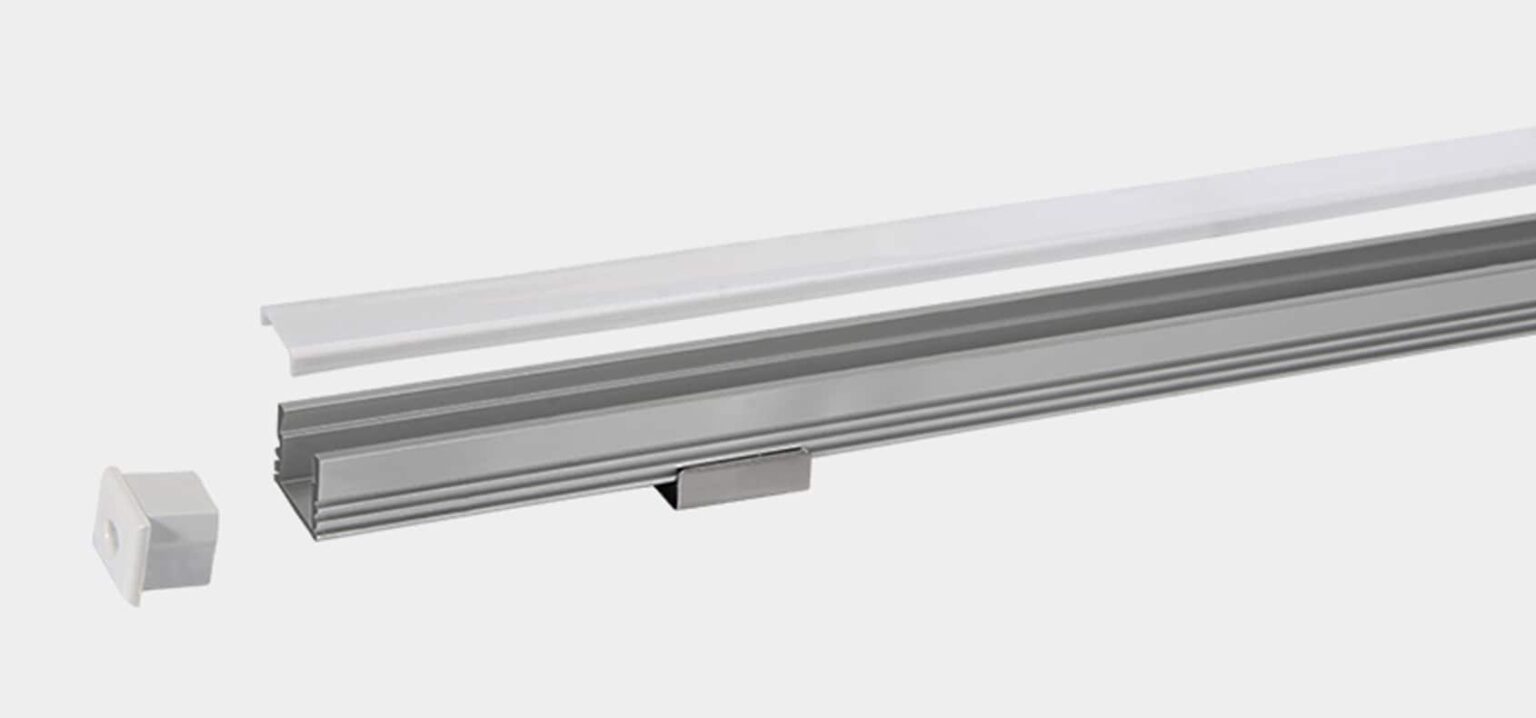 RHEALP1612 slim LED profile extrusion with diffuser.