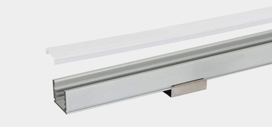 RHEALP1612-B architectural linear LED profile (16×12 mm) with diffuser
