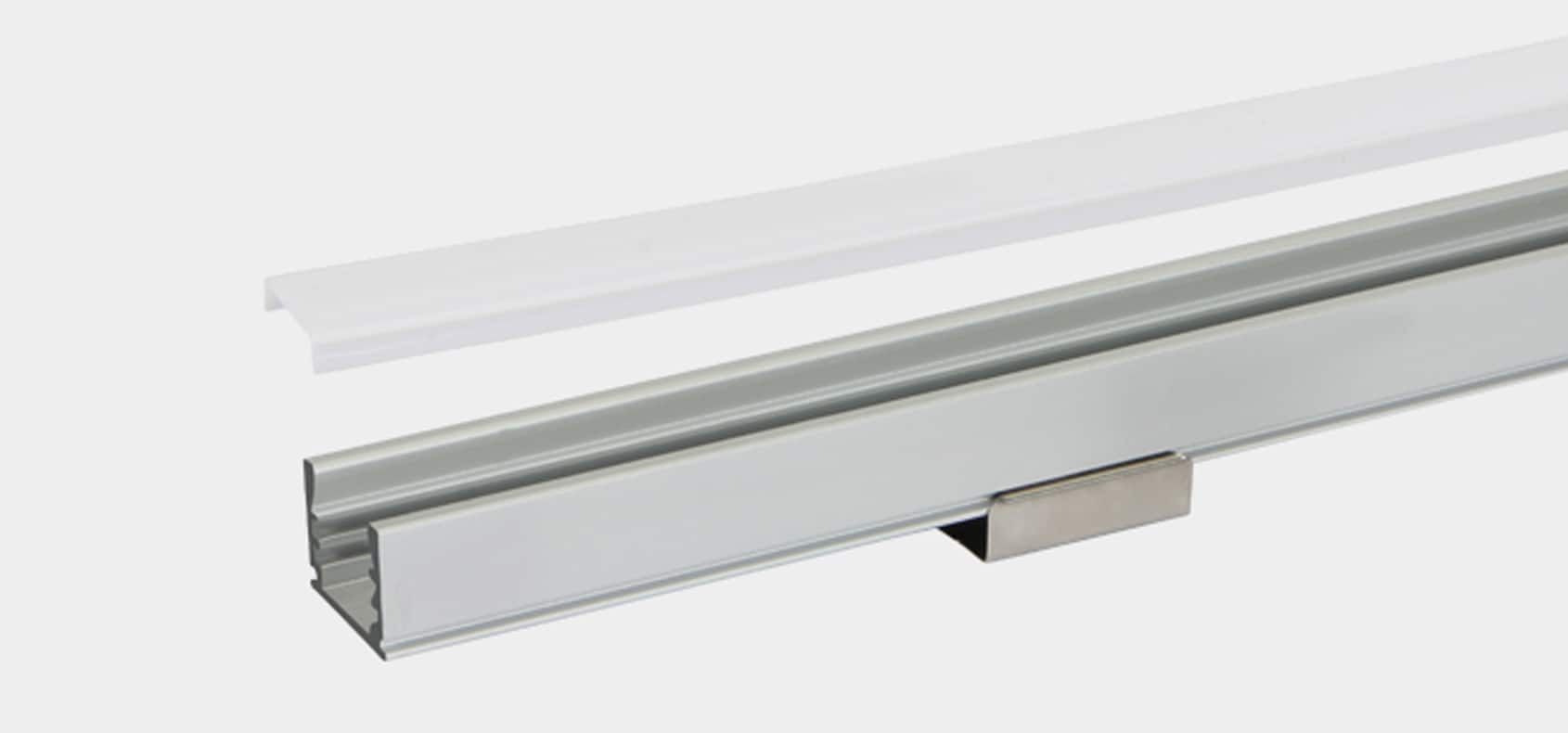 RHEALP1612-B architectural linear LED profile (16×12 mm) with diffuser