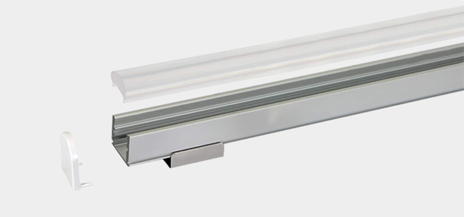RHEALP1612-H slim LED linear profile light in aluminium.