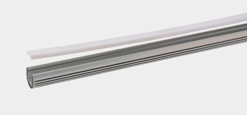 RHEALP1818-D LED profile extrusion installed in ceiling slot.