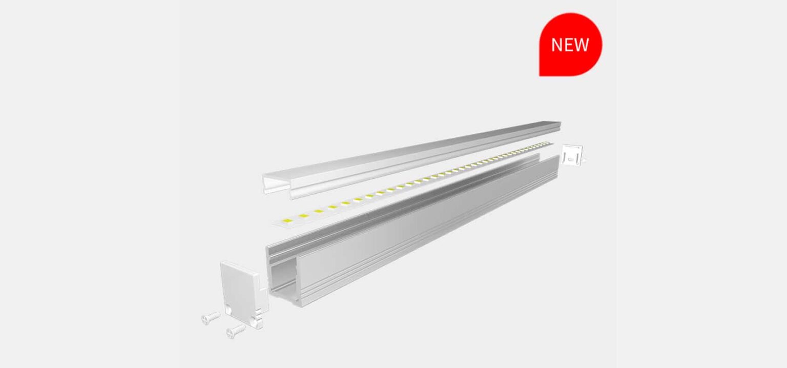 RHEALP1819 slim LED profile light installed in ceiling cove.