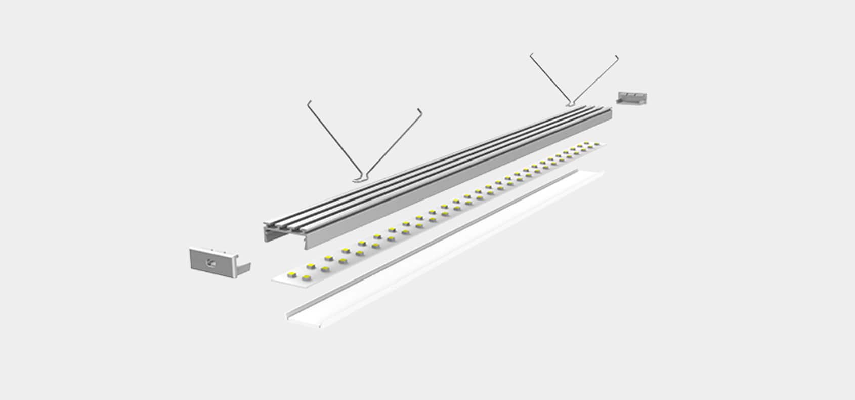RHEALT2610 Slim LED Profile Light for Interior Applications.