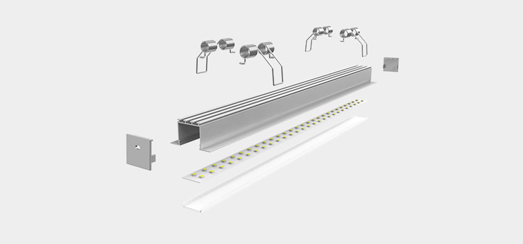 RHEALT4625 LED Linear Profile Light – 46x25mm Architectural Lighting.