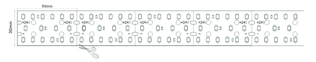 Multi-row 30MM LED Strip light #EST-FS2835C-320-24-Y - Image 2