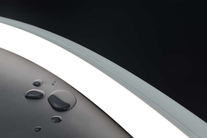 RLLNFTB5025 Neon Flex Top Bend Light installed in architectural cove lighting