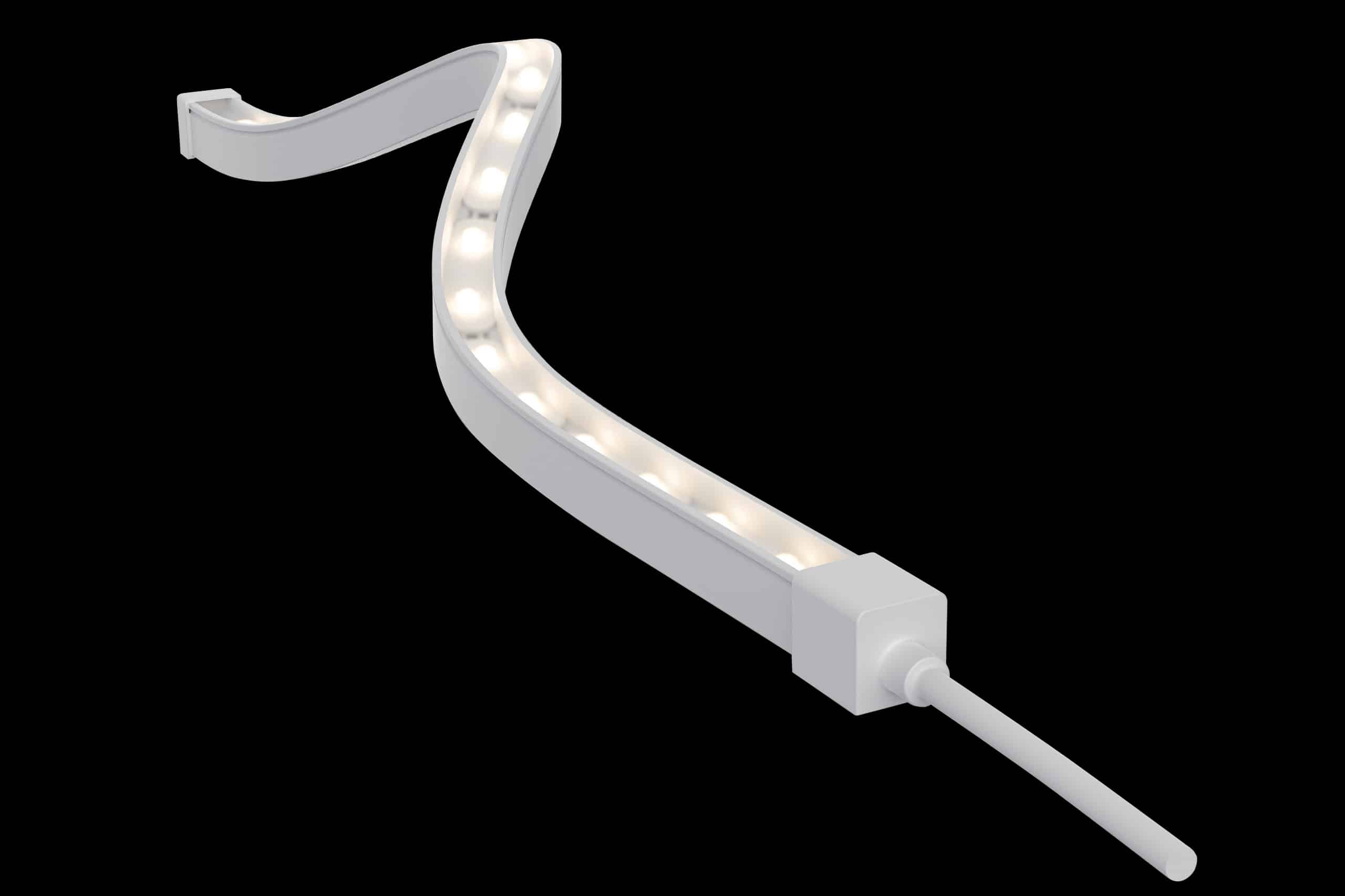 RHEA Flexi Wall Washer RLLFW3D1617 showing 3D bending around curved wall