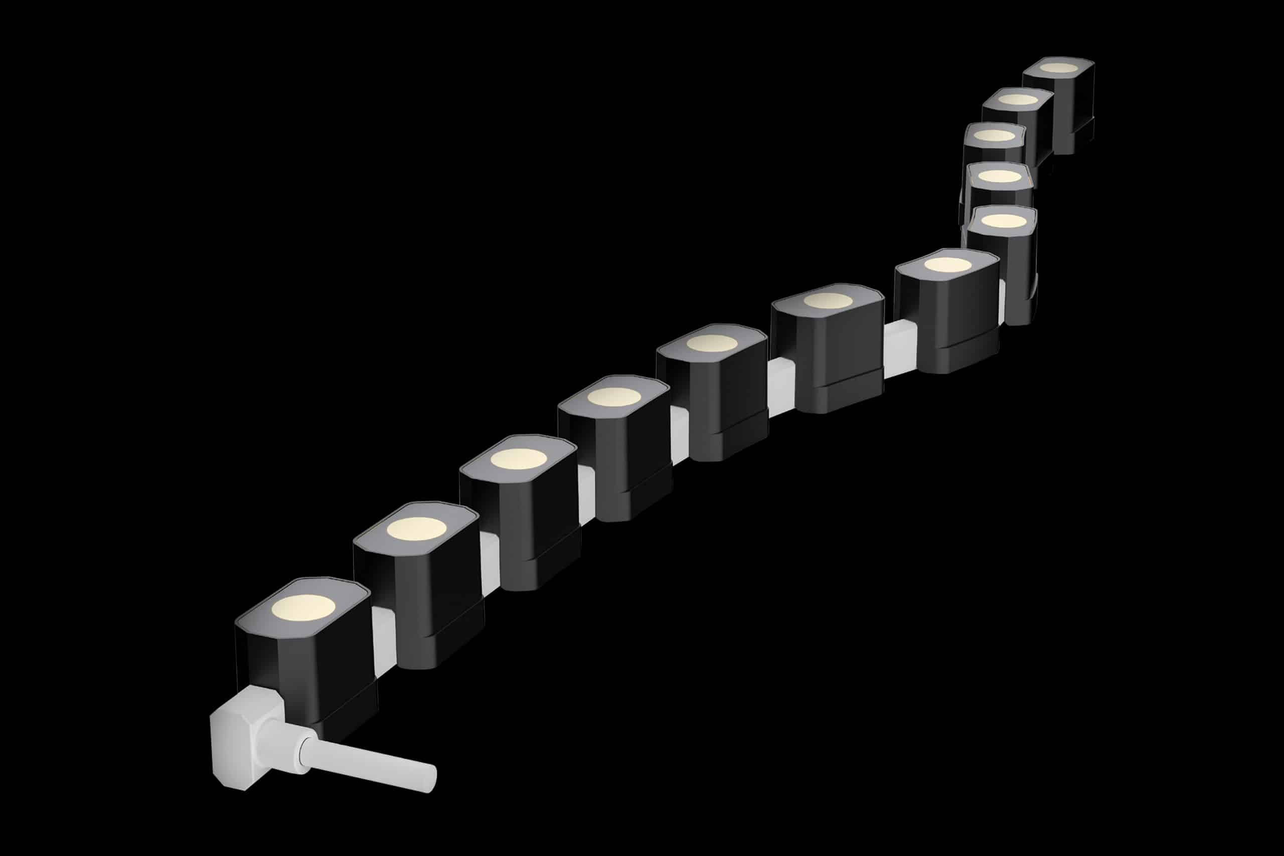 Flexi Wall Washer RLLFWSB3020 flexible LED lighting strip installed on curved cove