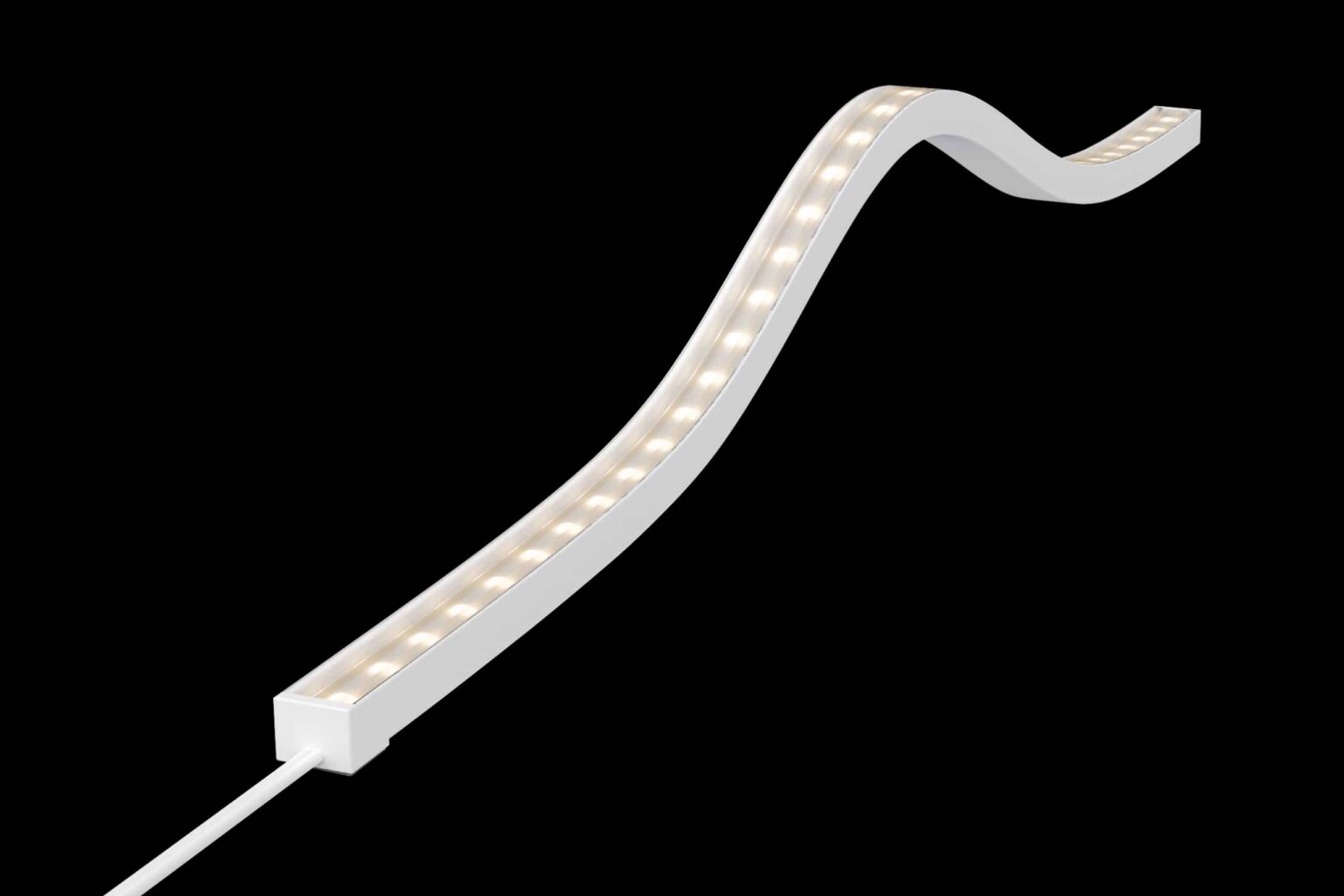 Flexi Wall Washer RLLFWTB1410 flexible LED strip installed on curved architectural facade