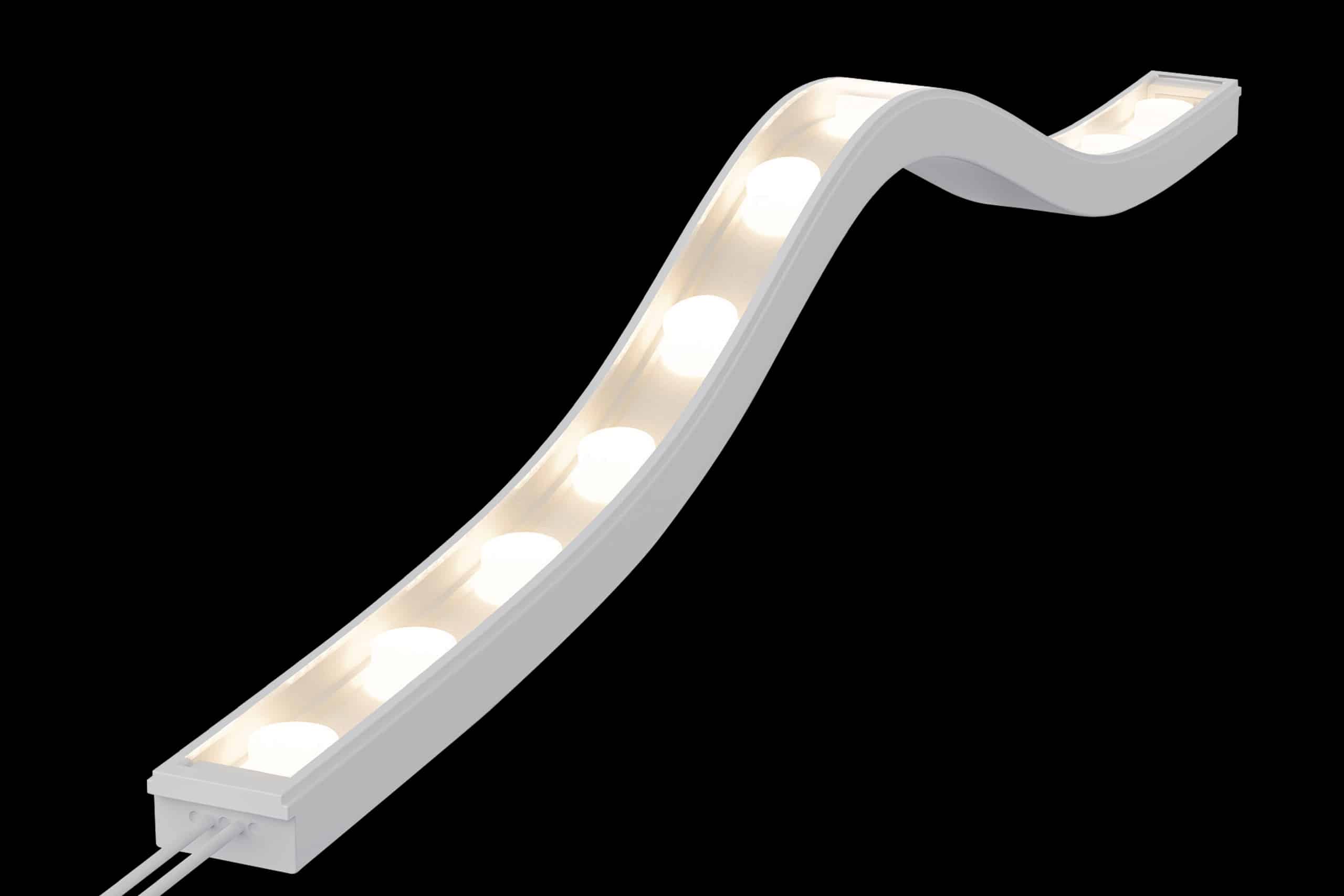 Flexi Wall Washer RLLFWTB2414 flexible LED fixture bent around curved wall