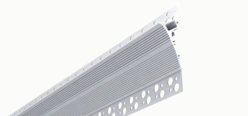 RHEALP128-R aluminum LED profile in white – linear lighting extrusion.