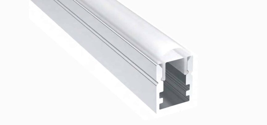 RHEALP035-RL ultra slim linear LED profile installed in ceiling cove.